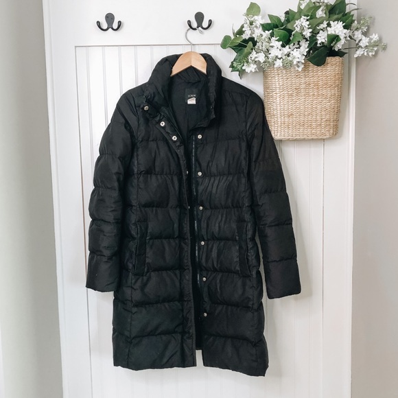 J. Crew Jackets & Blazers - J. Crew Down Puffer Parka Winter Coat Jacket Black